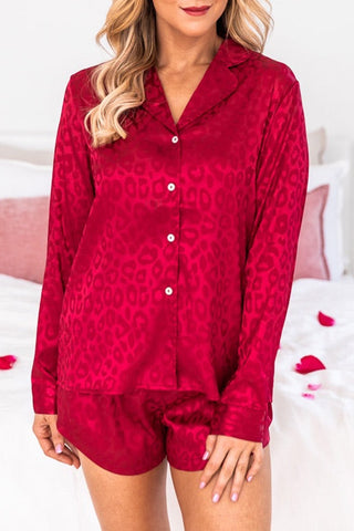 Red silk lounge set PRE-ORDER